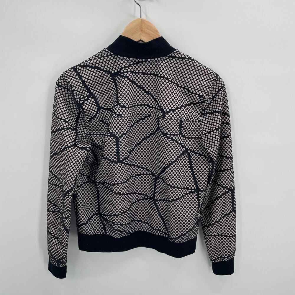BEYOND YOGA Black & White Abstract Chromatic Bomber Jacket // XS - Picture 8 of 10
